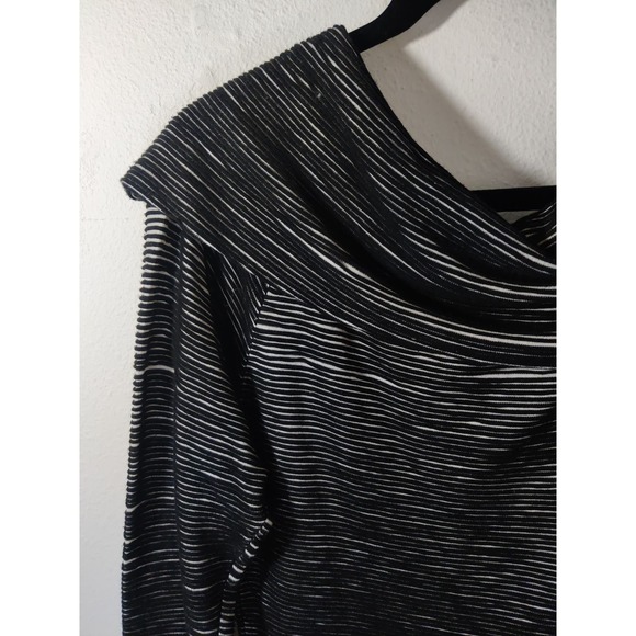 Anthropologie Dolan Left Coast Black Textured Cowl Neck Long Sleeve Top Size S - Picture 7 of 10